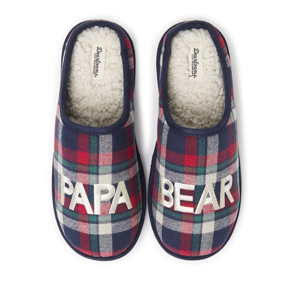 Dearfoams Cozy Comfort Mens Papa Bear Clog Slippers Size: L - 11/12